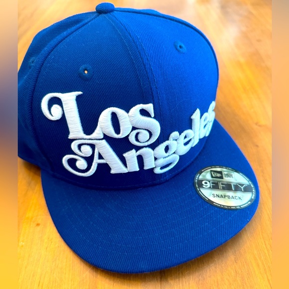 New Era Other - New Era 9fifty Los Angeles Puff Embroidered heavy stitch snap back blue